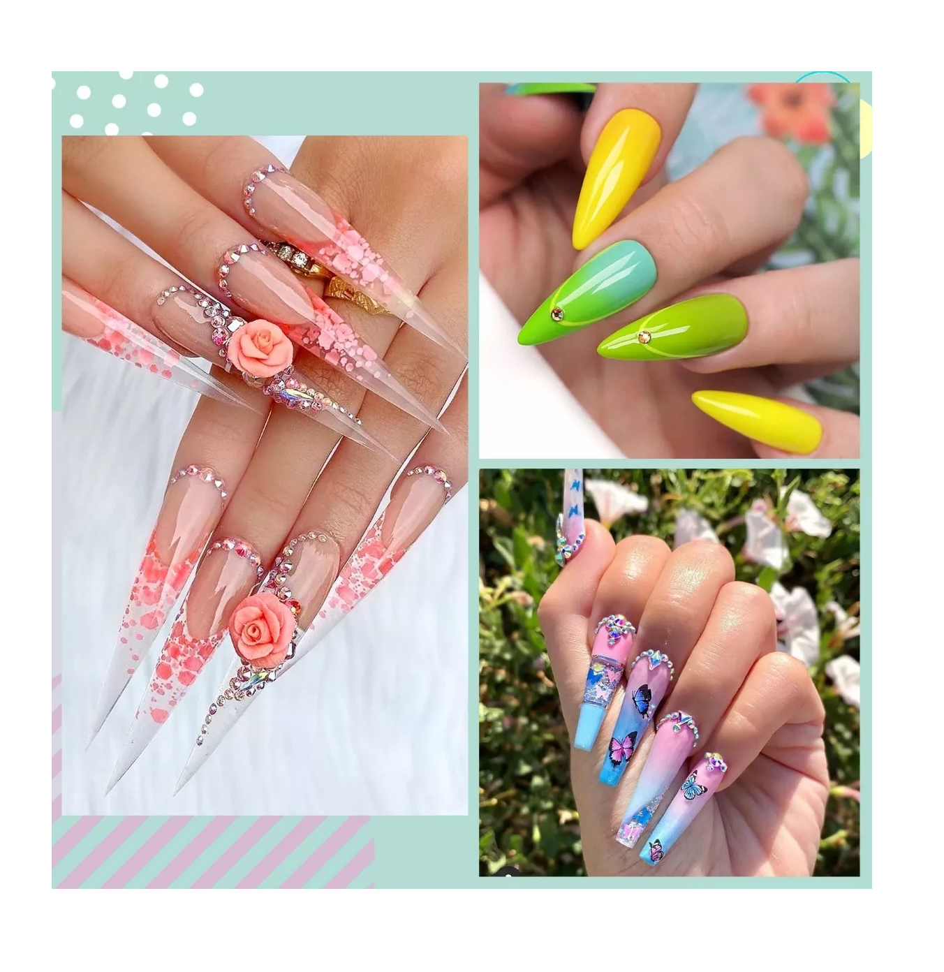 Foto 3 pulgar | Pinceles para Uñas Acrílico 3 Piezas Rosas