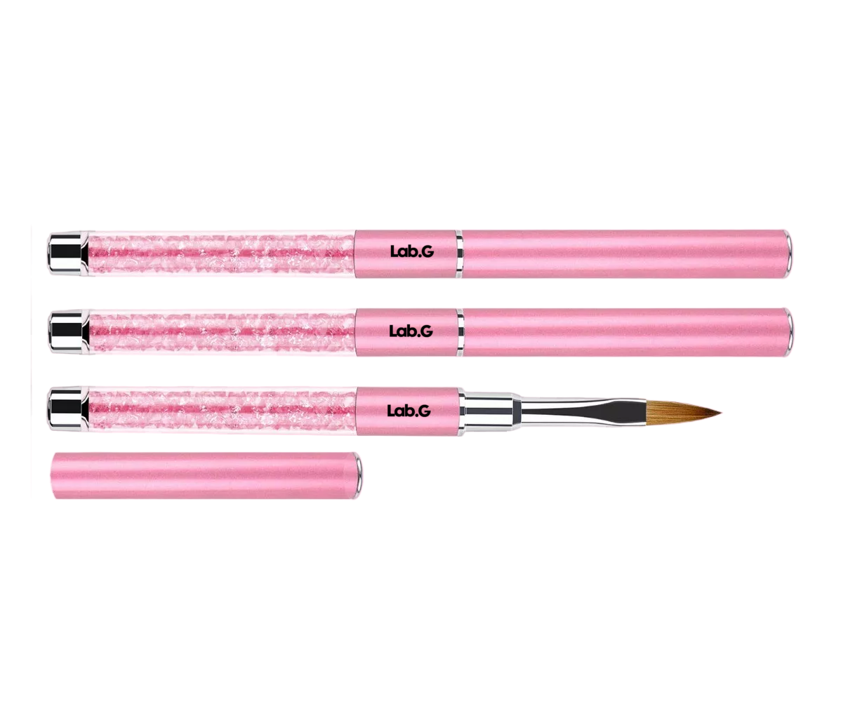 Foto 5 | Pinceles para Uñas Acrílico 3 Piezas Rosas