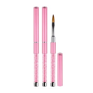Foto 1 | Pinceles De Uñas Acrílico Belug 3 Pzs, Numero 6, 8, 12 Y 3d Rosa