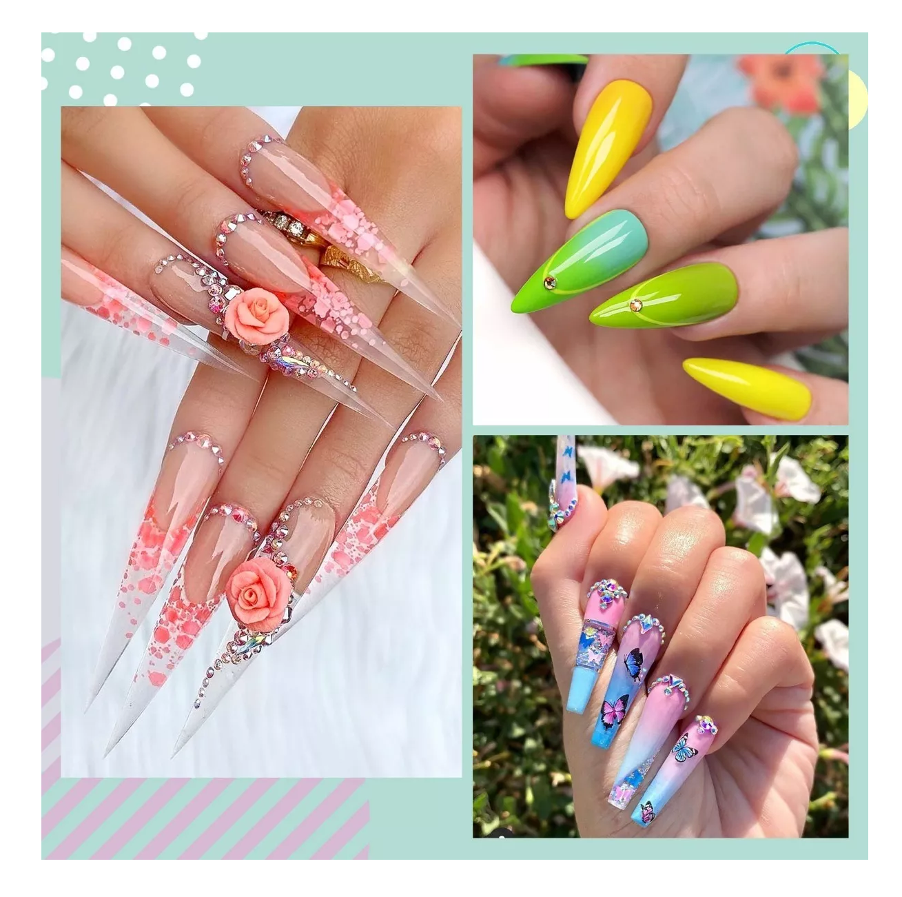 Foto 5 pulgar | Pinceles De Uñas Acrílico  Belug 3 Pzs, Numero 6, 8, 12 Y 3d Rosa