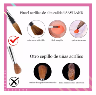 Foto 5 | Pinceles De Uñas Acrílico Belug 3 Pzs, Numero 6, 8, 12 Y 3d Rosa