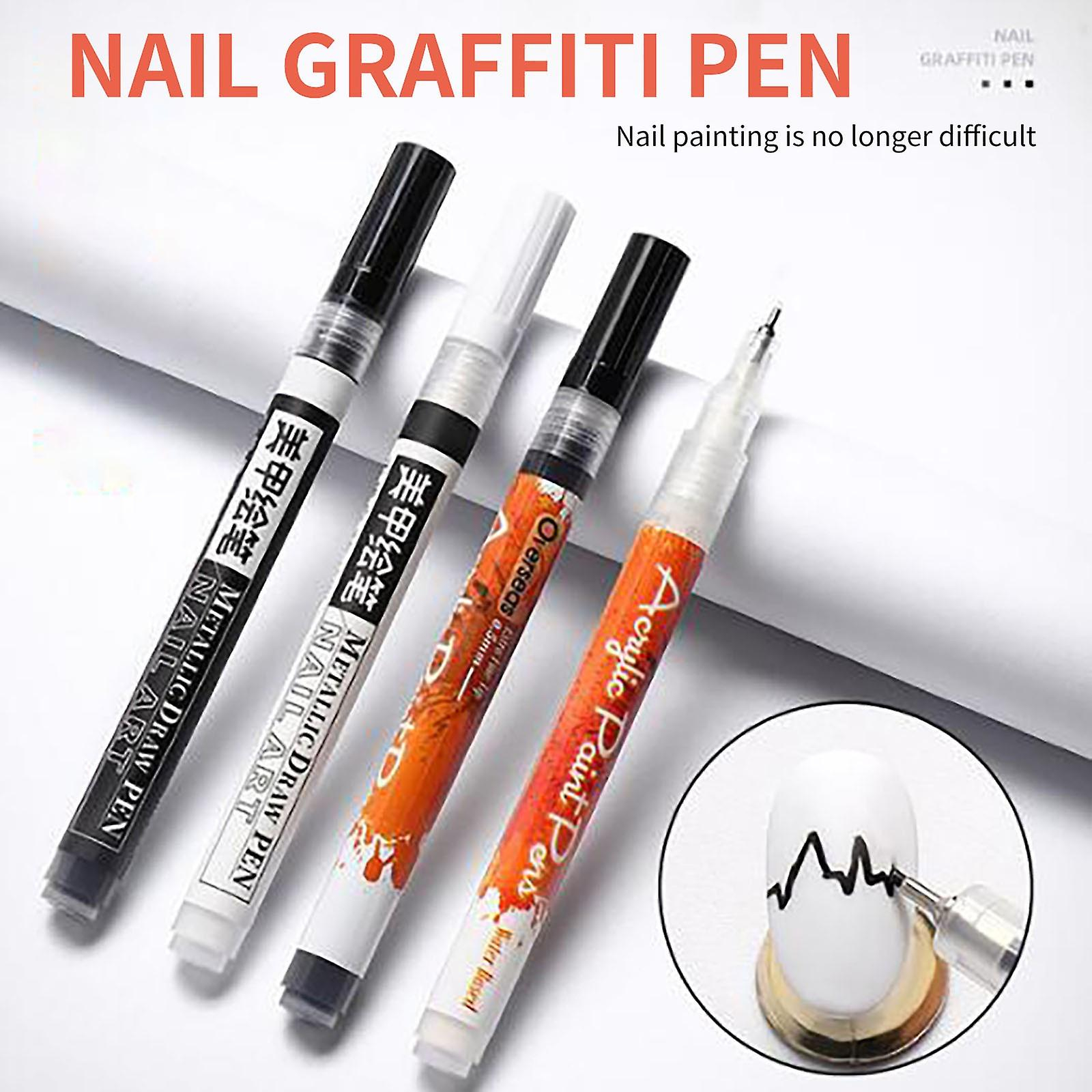 Foto 3 | Lápiz De Uñas Huoguo  Pintura Acrílica Para Decoración De Uñas  3 Ml  Grafiti Francés - Venta Internacional.