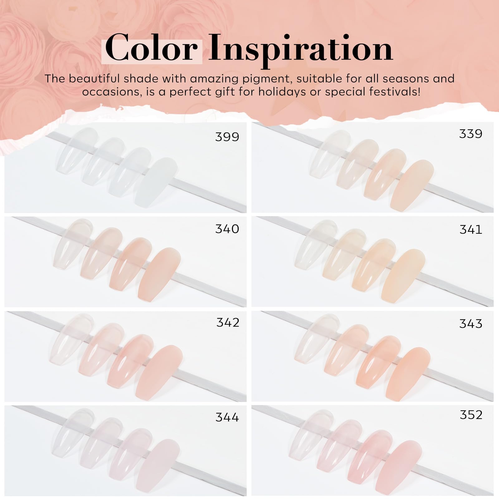 Foto 5 | Kit De Uñas En Polvo Para Uñas Azurebeauty Starter, 8 Colores Translúcidos - Venta Internacional.