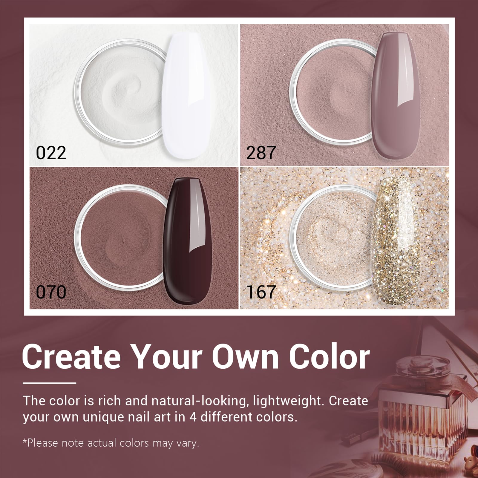 Foto 4 | Kit Básico Para Uñas En Polvo Azurebeauty, Purpurina Blanca Y Malva - Venta Internacional.