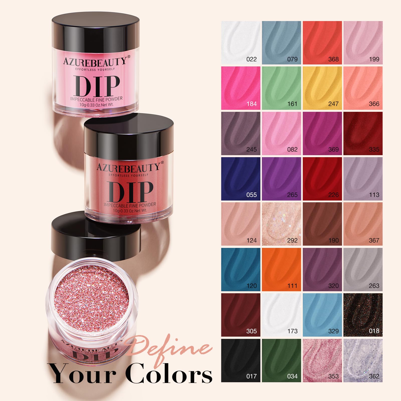 Foto 5 pulgar | Set de Polvos para Uñas Azurebeauty para Todas las Estaciones 42 Unidades con Bandeja - Venta Internacional