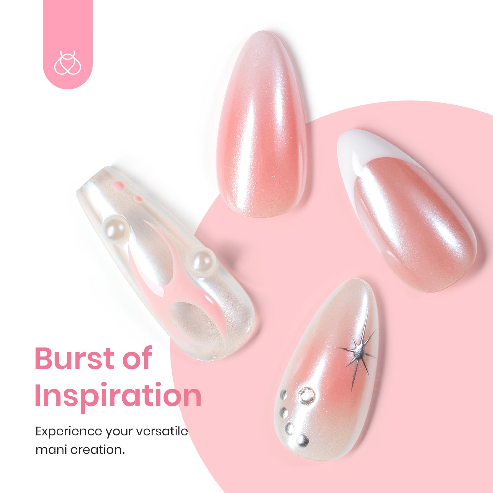 Foto 5 pulgar | Esmalte En Gel Para Uñas De Gel Con Forma De Escarabajos, Color Blanco Cromado - Venta Internacional.