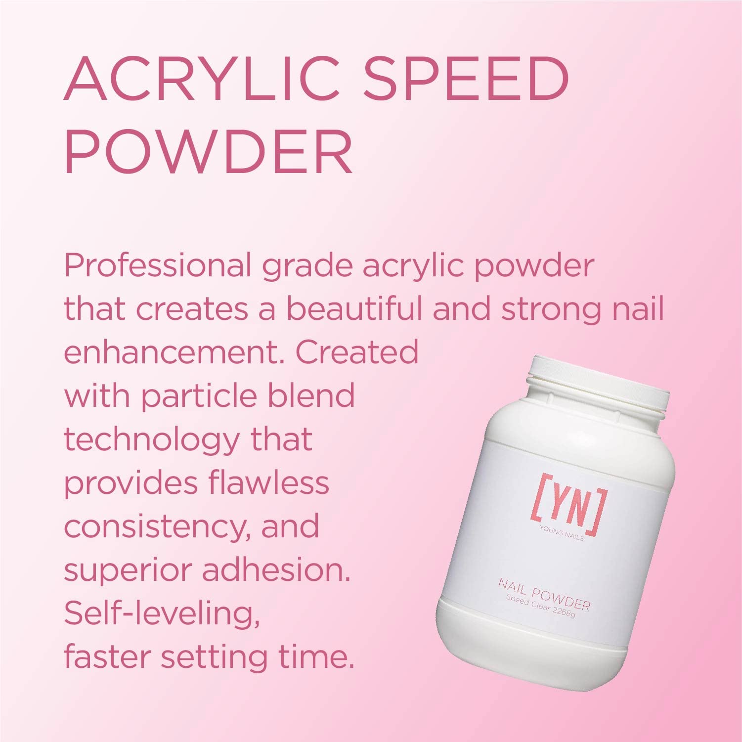 Foto 3 pulgar | Polvo Acrílico Para Uñas Young Nails Acrylic Speed Clear 2268 G - Venta Internacional.