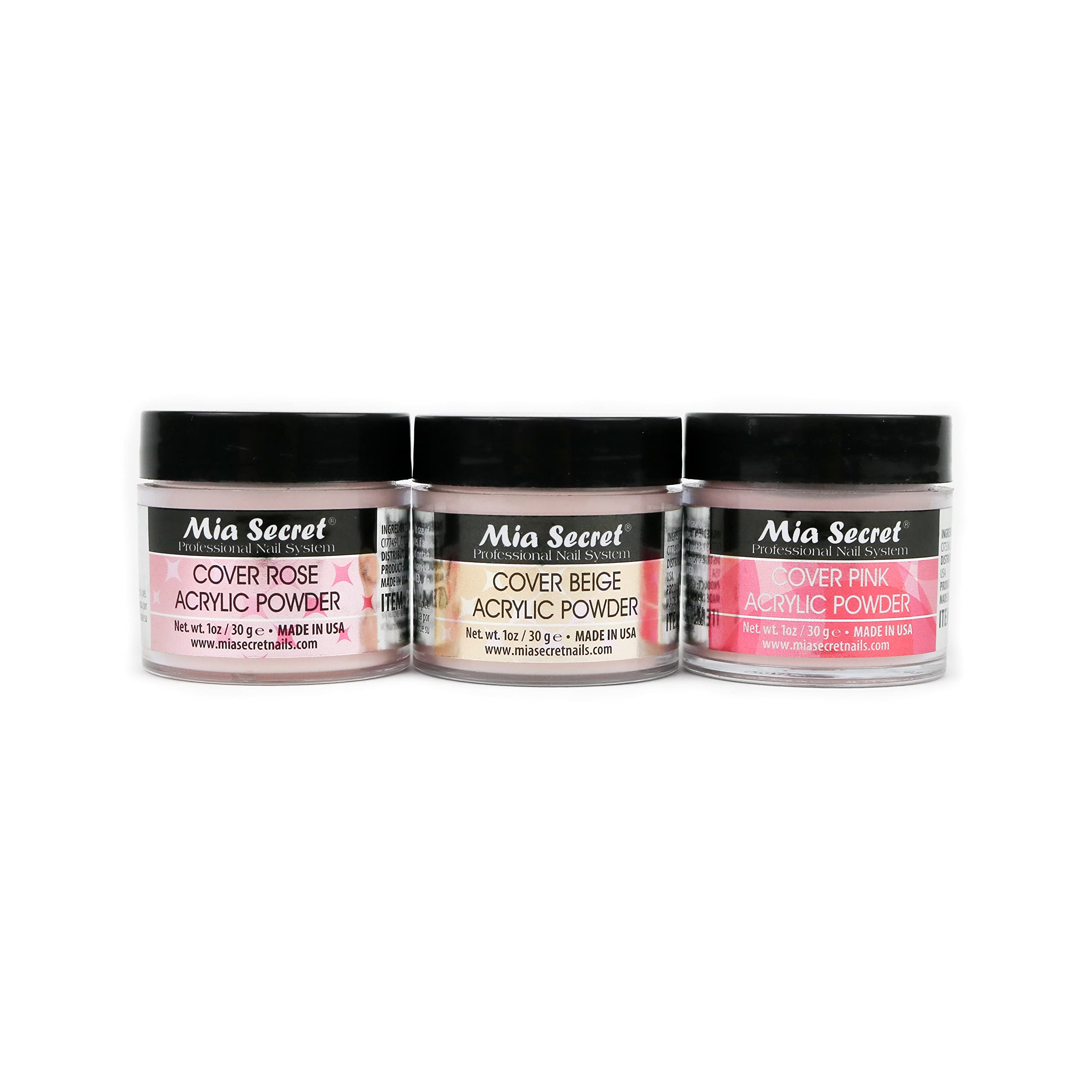 Foto 2 pulgar | Set De Polvos Acrílicos Mia Secret Cover Rosa/beige/rosa 30 Ml - Venta Internacional.