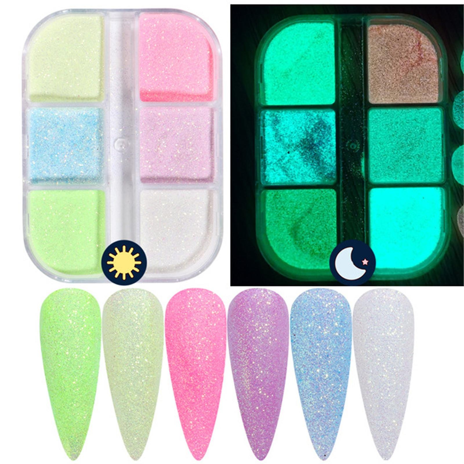 Foto 2 | Polvo De Uñas Huoguo Luminous Glitter Para Decoración De Uñas - Venta Internacional.