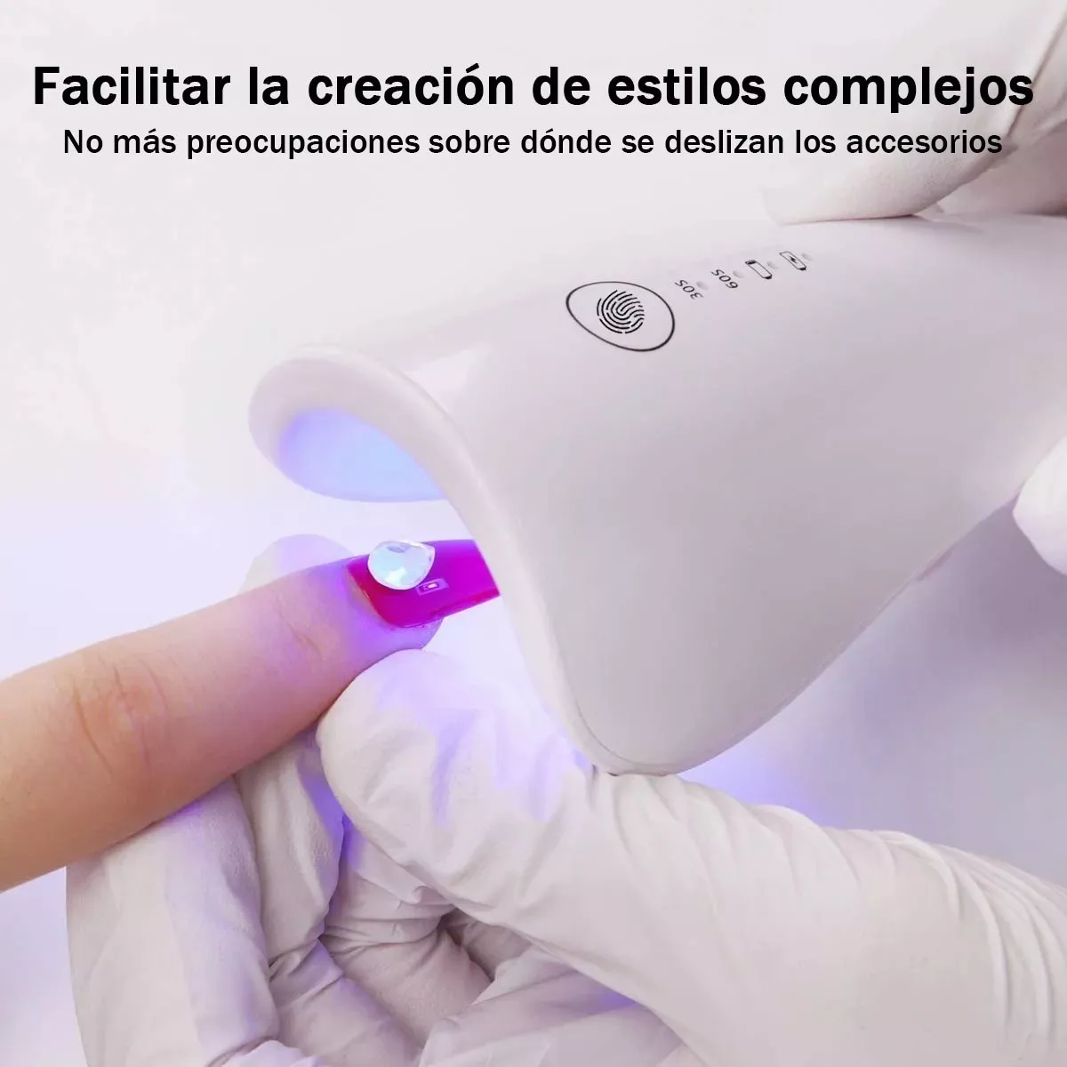 Foto 4 pulgar | Lámpara Uv de Uñas Malubero Portátil