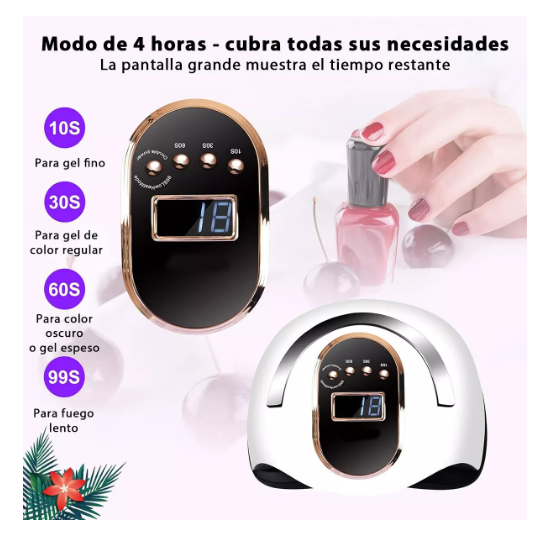 Foto 4 pulgar | Lámpara De Uñas Profesional 168w/36led Uv Para Manicura Uñas