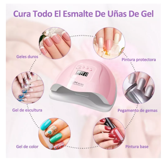 Foto 4 pulgar | Lampara De Uñas Uv Profesional Secador Uñas Led Con Pantalla