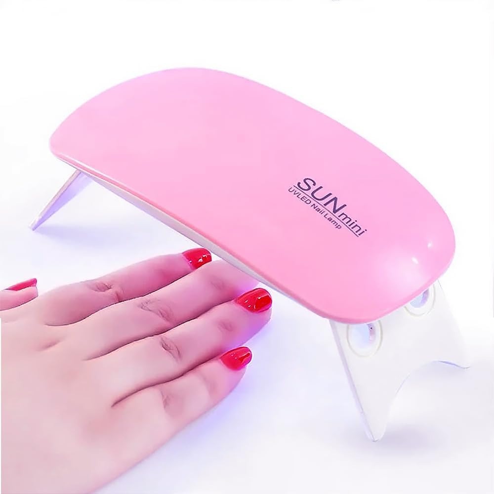 Foto 4 pulgar | Duo De 2 Mini Lámpara De Uñas De Gel Portátil Con Luz Solar Led Uv De 6 W, Secador De Uñas Personal