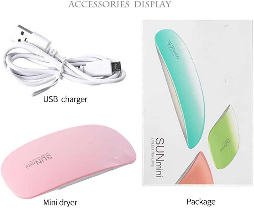 Foto 5 pulgar | Duo De 2 Mini Lámpara De Uñas De Gel Portátil Con Luz Solar Led Uv De 6 W, Secador De Uñas Personal