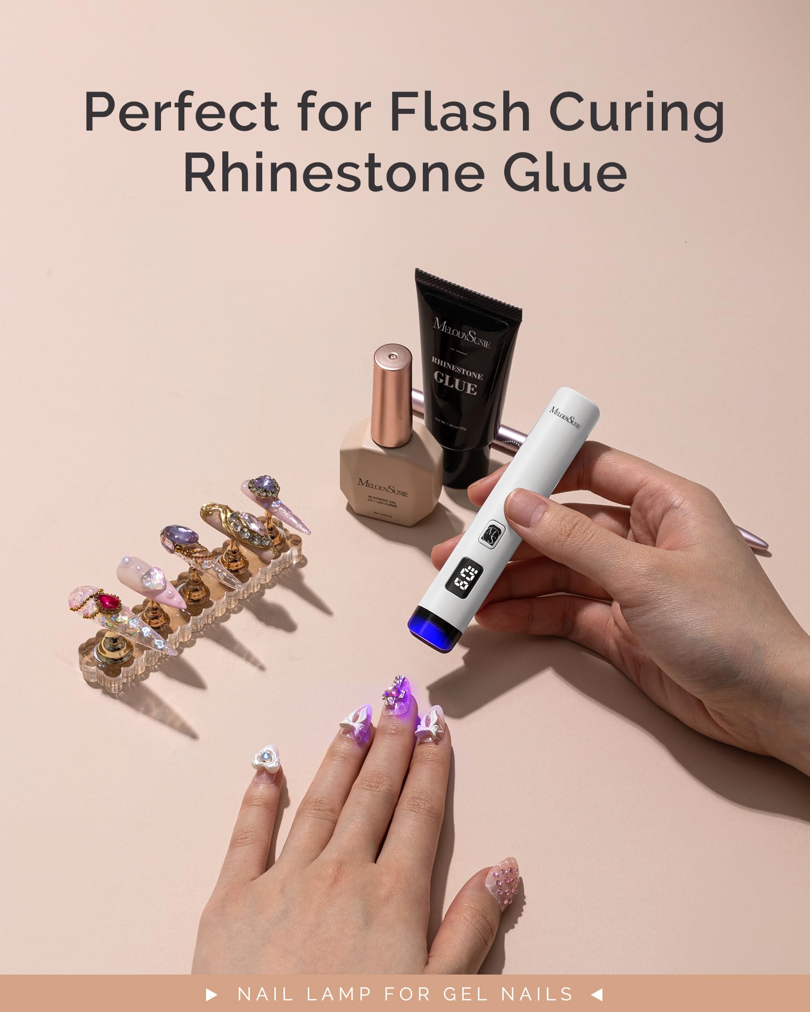 Foto 7 | Lámpara De Uñas Uv Melodysusie Art01r Portátil Recargable Blanca - Venta Internacional.