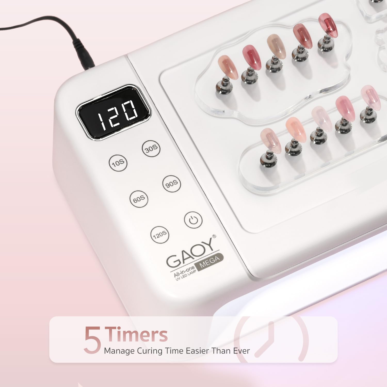 Foto 2 | Lámpara Para Curar Uñas Gaoy Professional Mega Uv Led Light Salon - Venta Internacional.