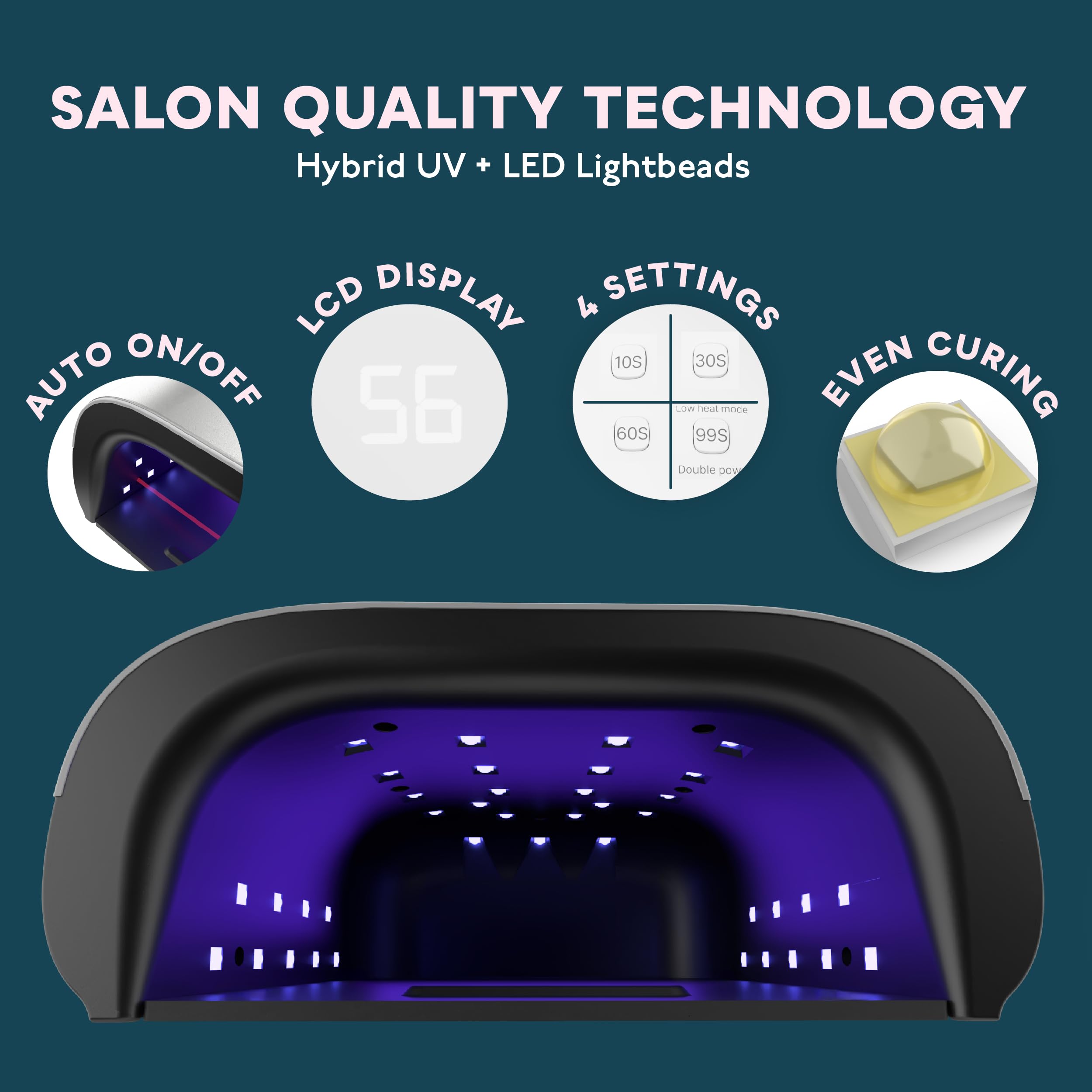 Foto 2 | Lámpara De Uñas Uv Sunuv Sun3 Professional De 48 W Led Con 4 Temporizadores - Venta Internacional.