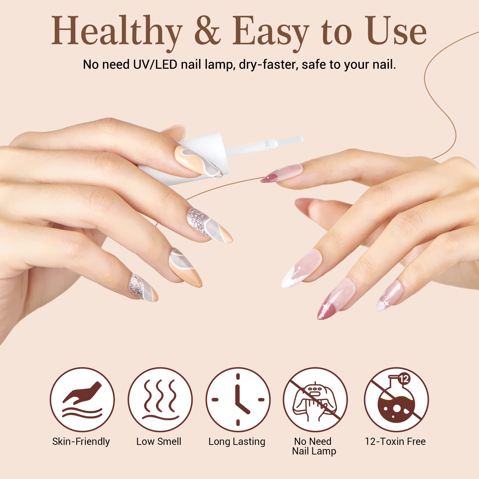 Foto 6 pulgar | Set Líquido Para Uñas En Polvo Azurebeauty, 15 Ml/0.5 Oz, 8 Unidades - Venta Internacional.