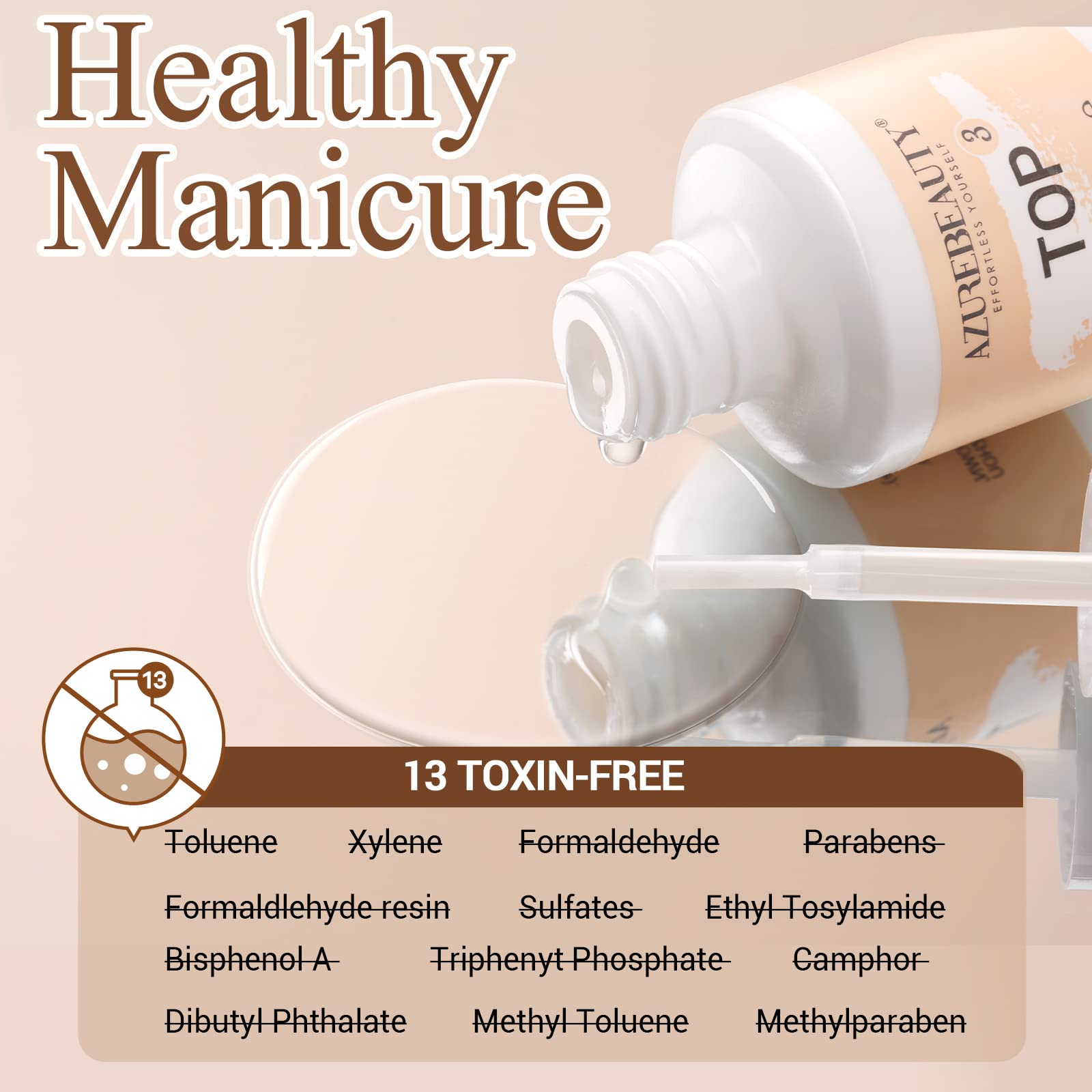 Foto 8 pulgar | Set Líquido Para Uñas En Polvo Azurebeauty, 15 Ml/0.5 Oz, 8 Unidades - Venta Internacional.