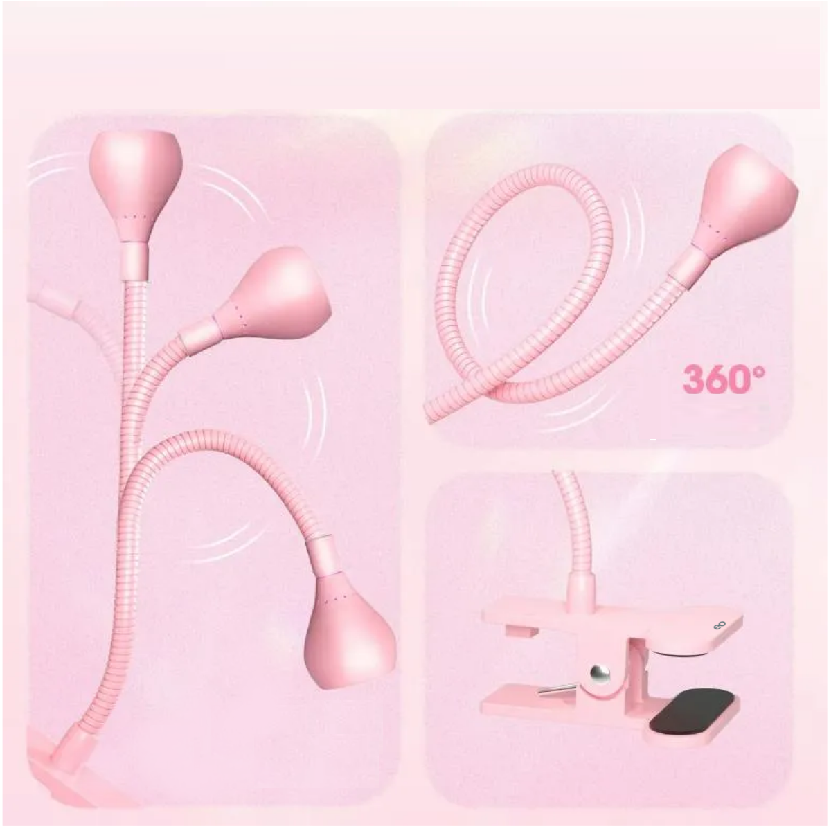 Foto 3 pulgar | Lampara Uv Para Uñas Profesional Con Pinza Eo Safe Imports Esi-19923 Rosa