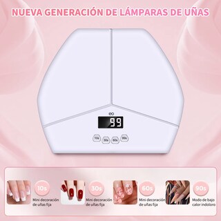 Foto 2 | Lámpara De Uñas Uv Led 298w Eo Safe Imports Esi-19924 Blanco
