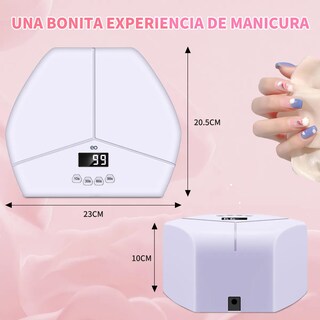 Foto 3 | Lámpara De Uñas Uv Led 298w Eo Safe Imports Esi-19924 Blanco