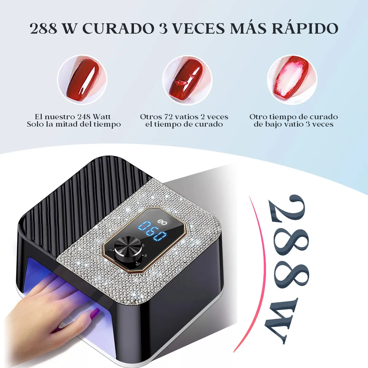 Foto 3 pulgar | Lámpara De Uñas 288w Lámpara Uv Eo Safe Imports Esi-19926 Negro