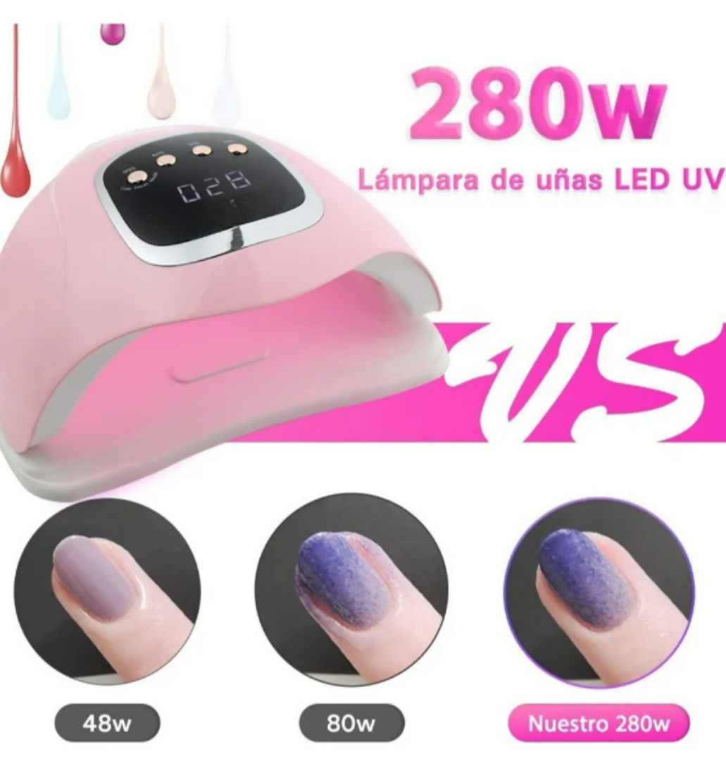 Foto 3 pulgar | Xtellar Lámpara Uv Profesional Para Uñas 280w  Secador De Uñas Premium 66led Para Obtener Resultados De Salón