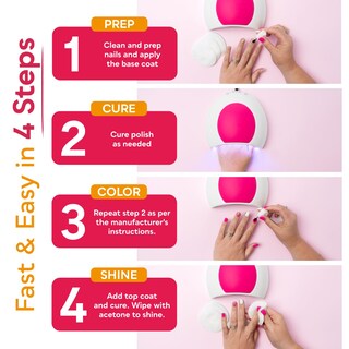 Foto 5 | Lámpara De Uñas Uv Sunuv Sun2c De 48 W Con 4 Ajustes De Temporizador Color Rosa - Venta Internacional.
