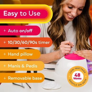 Foto 6 | Lámpara De Uñas Uv Sunuv Sun2c De 48 W Con 4 Ajustes De Temporizador Color Rosa - Venta Internacional.