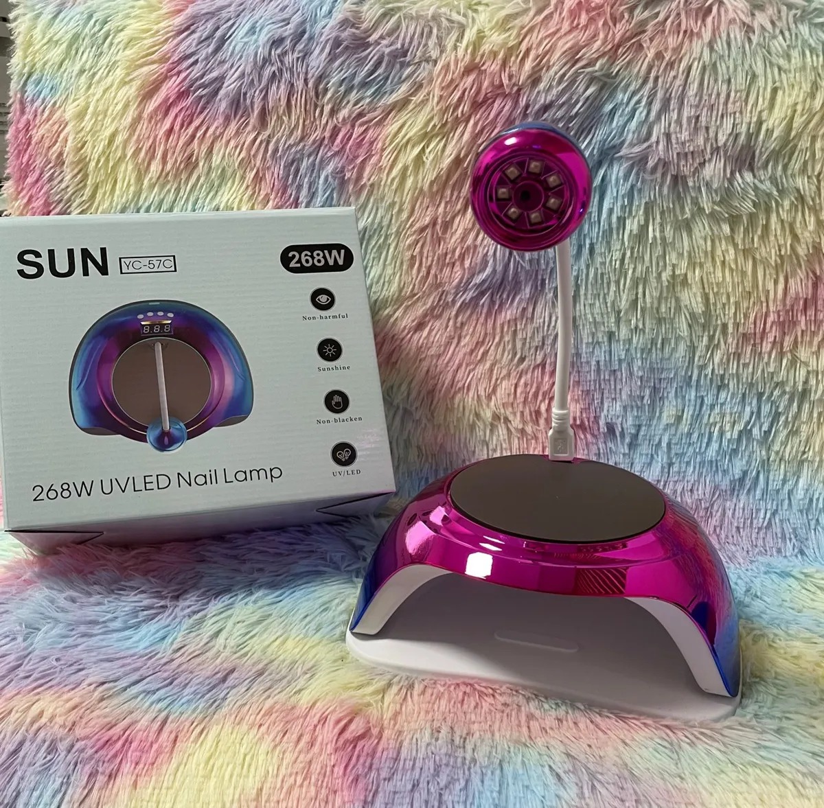 Foto 4 | Lampara Para Uñas- Manicure Secado Rapido Sun Yc-57c 268 W Tornasol