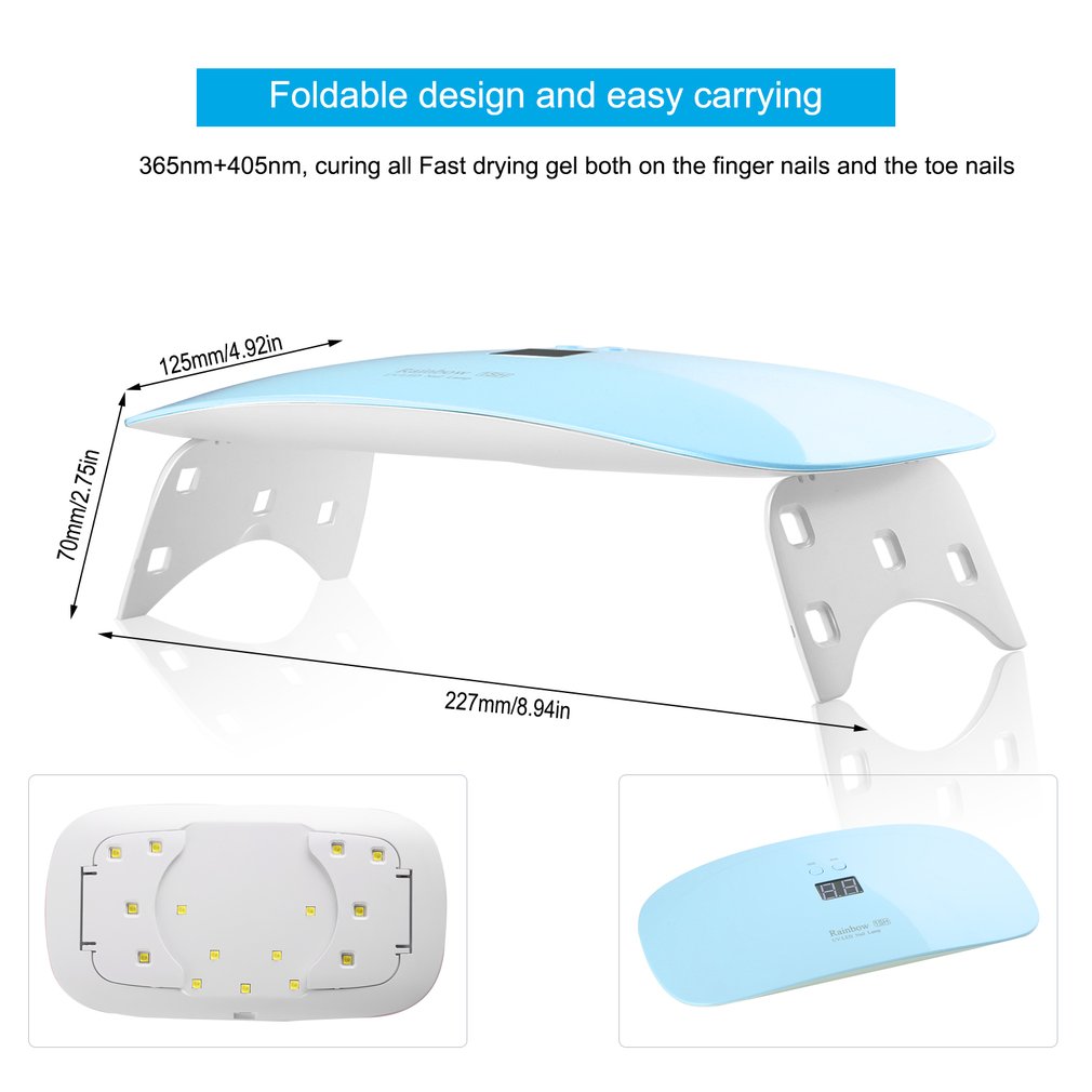 Foto 6 pulgar | Lámpara De Uñas Lcd Plegable  24 W  Secador De Esmalte De Uñas Con Temporizador De 30 Segundos - Venta Internacional.