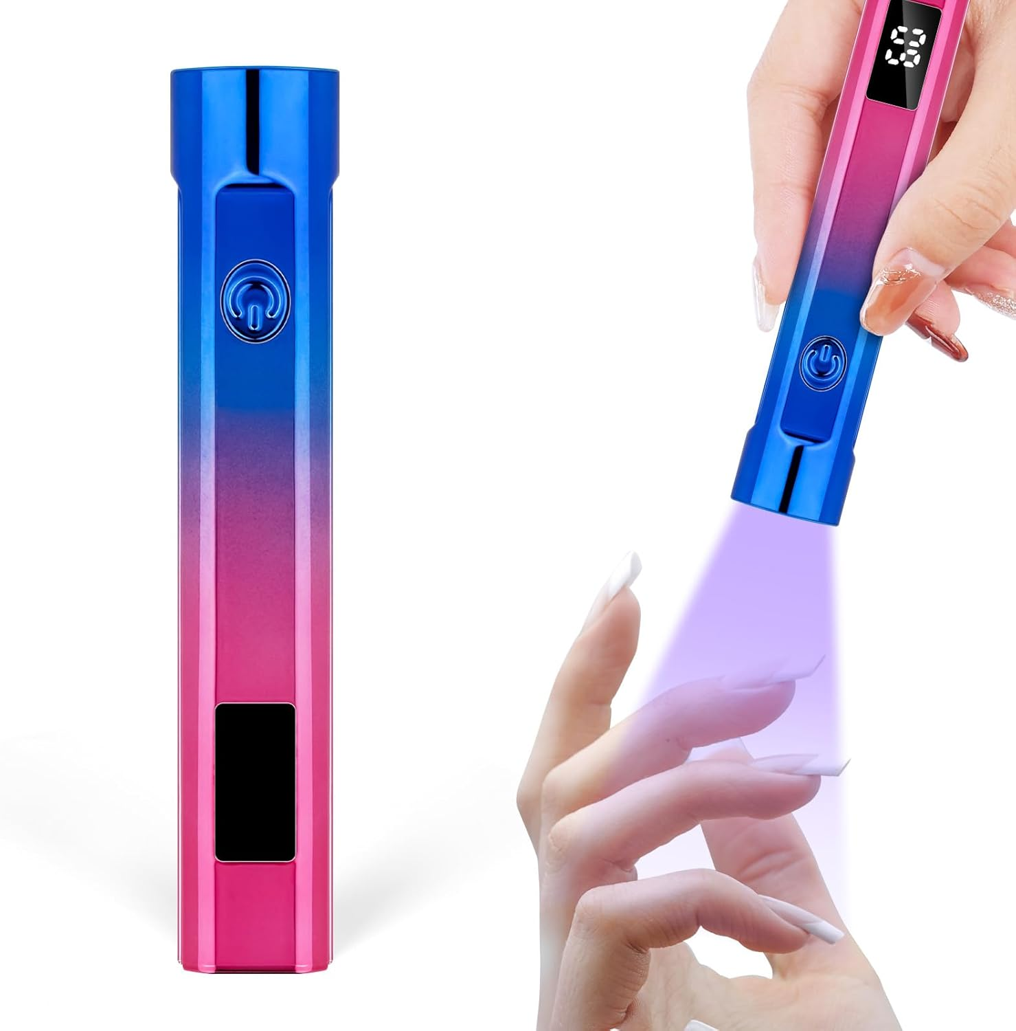 Foto 2 pulgar | Lámpara Led Portátil Para Uñas Recargable Con Temporizador - Aluminio