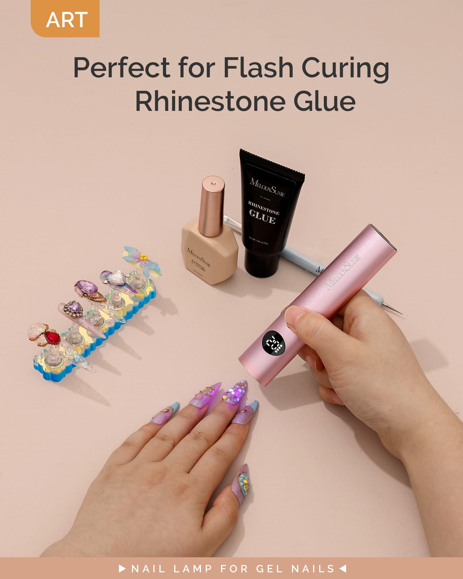 Foto 6 | Luz Uv Para Uñas De Gel Melodysusie Art01g Recargable - Venta Internacional.