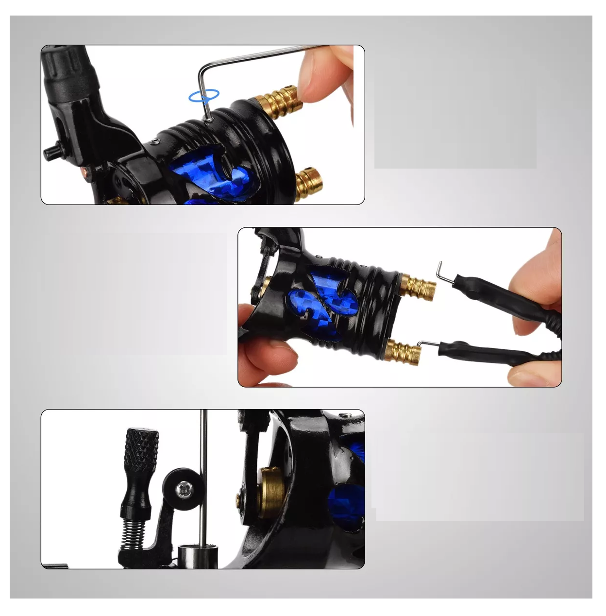 Foto 4 pulgar | Kit De Máquina De Tatuaje Profesional, Fuente De Alimentación Negro