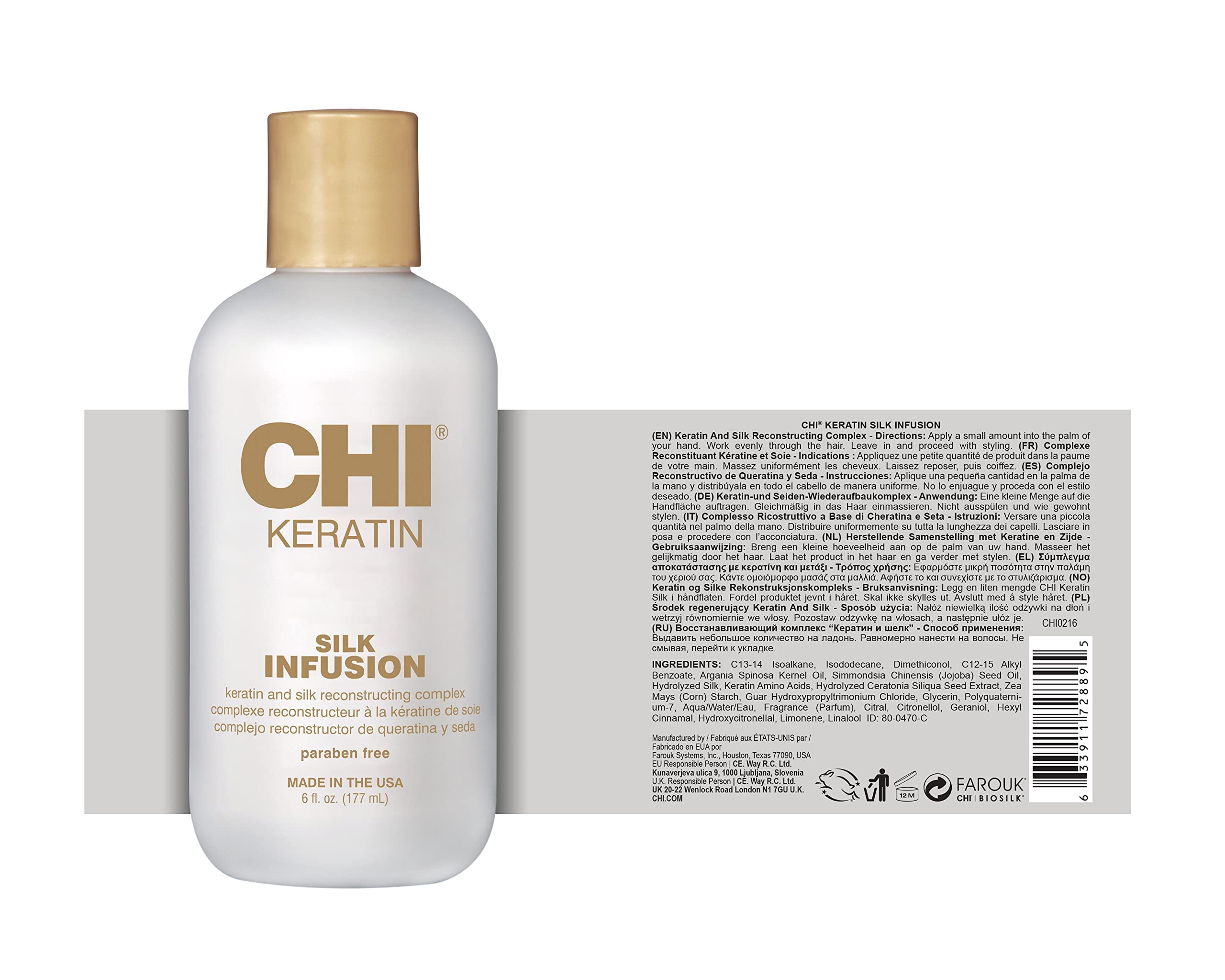 Foto 2 pulgar | Venta Internacional - Sérum Chi con Infusión de Queratina y Seda para Cabello 177 ml