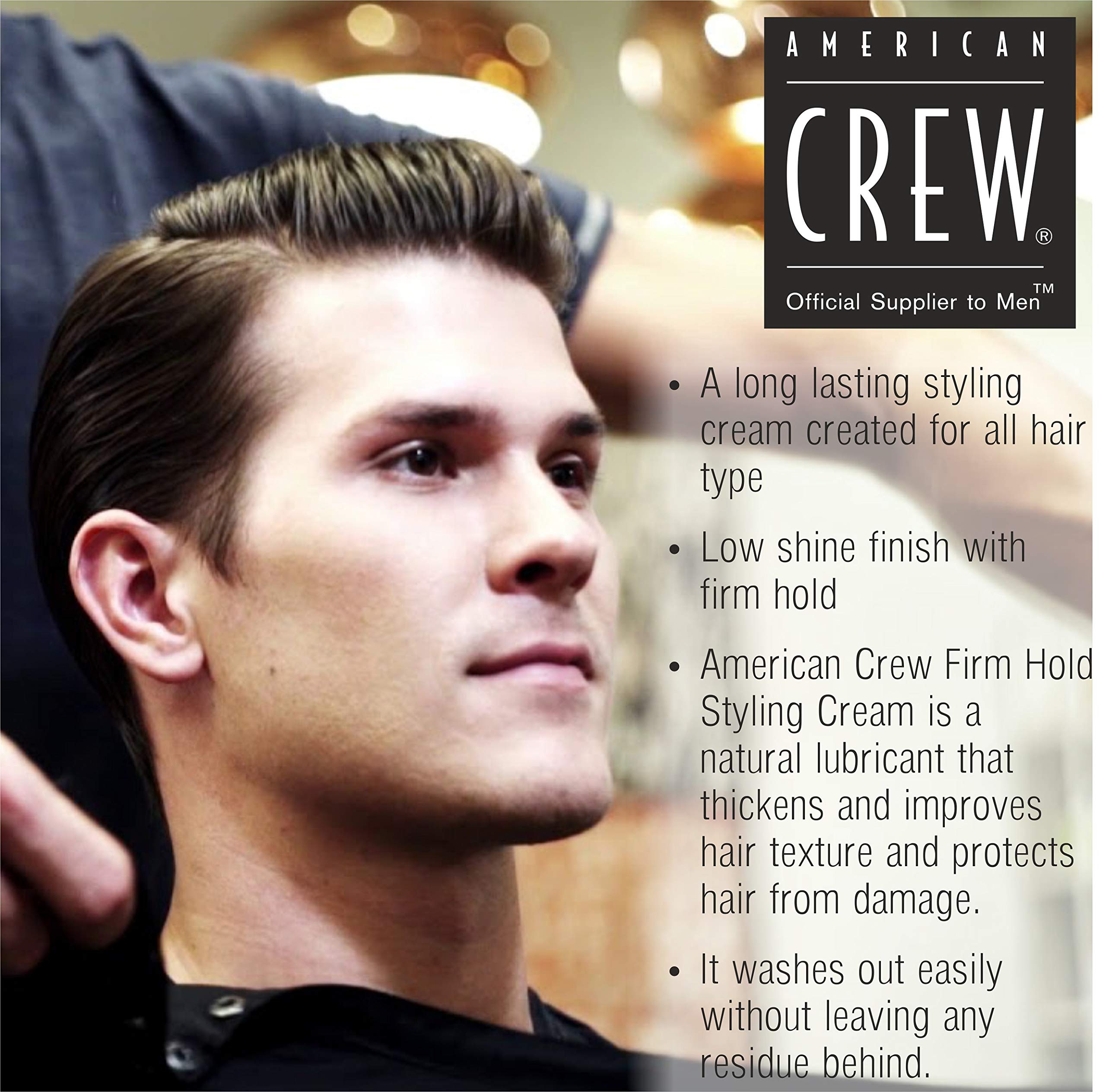Foto 4 pulgar | Crema para Peinar American Crew Firm Hold Low Shine 100 Ml - Venta Internacional