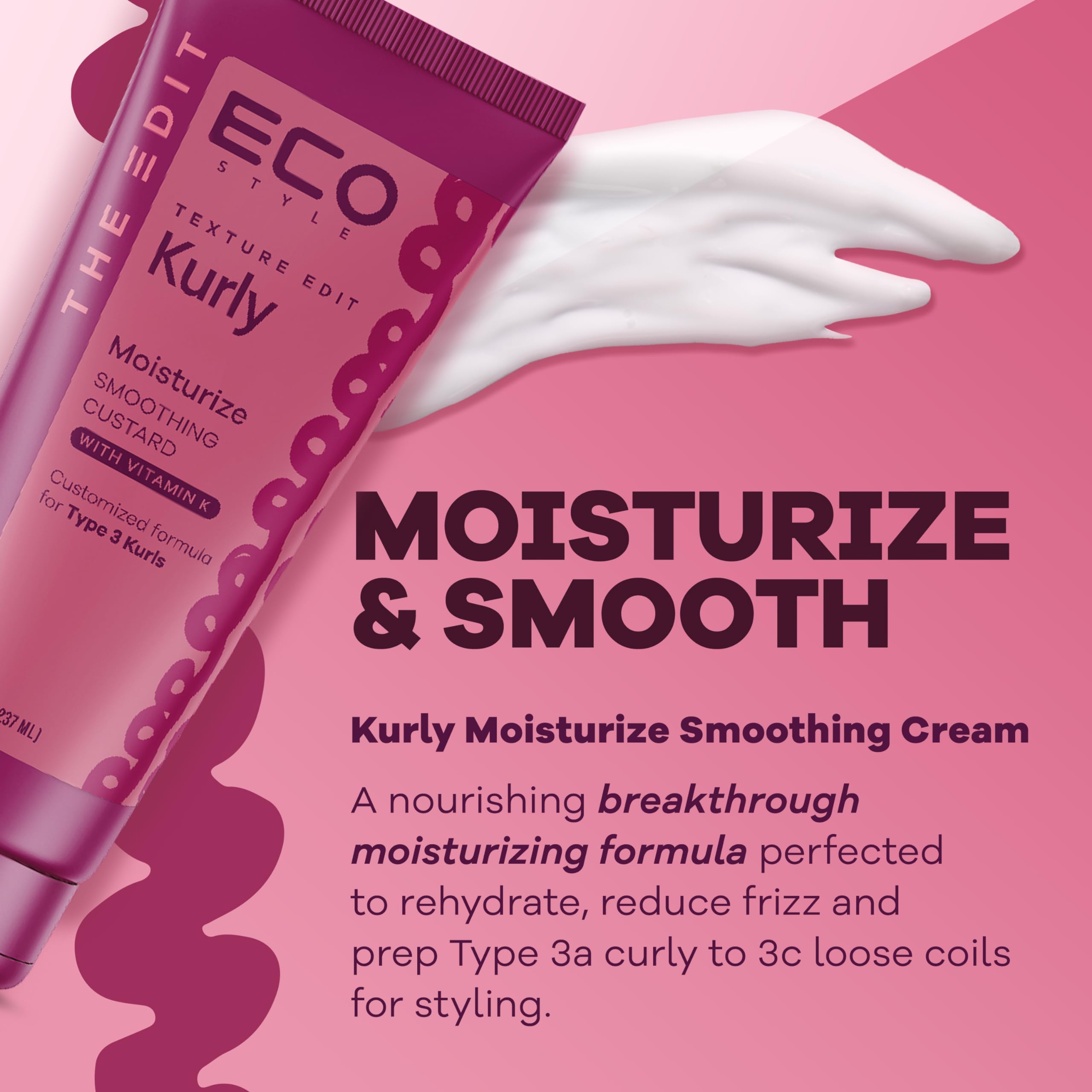 Foto 4 pulgar | Crema para Rizos Eco Style Texture Edit Kurly Moisturize 240 Ml - Venta Internacional