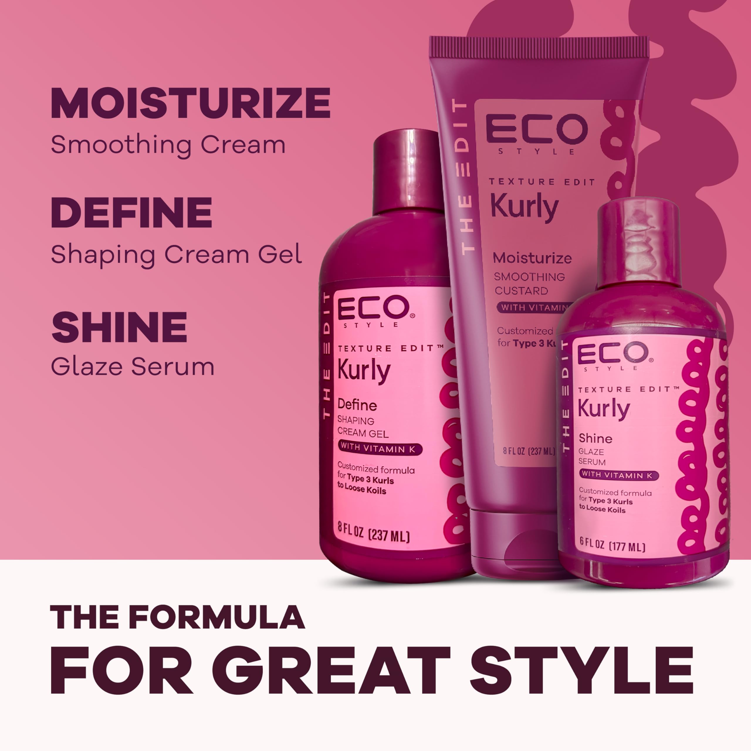 Foto 6 | Crema para Rizos Eco Style Texture Edit Kurly Moisturize 240 Ml - Venta Internacional