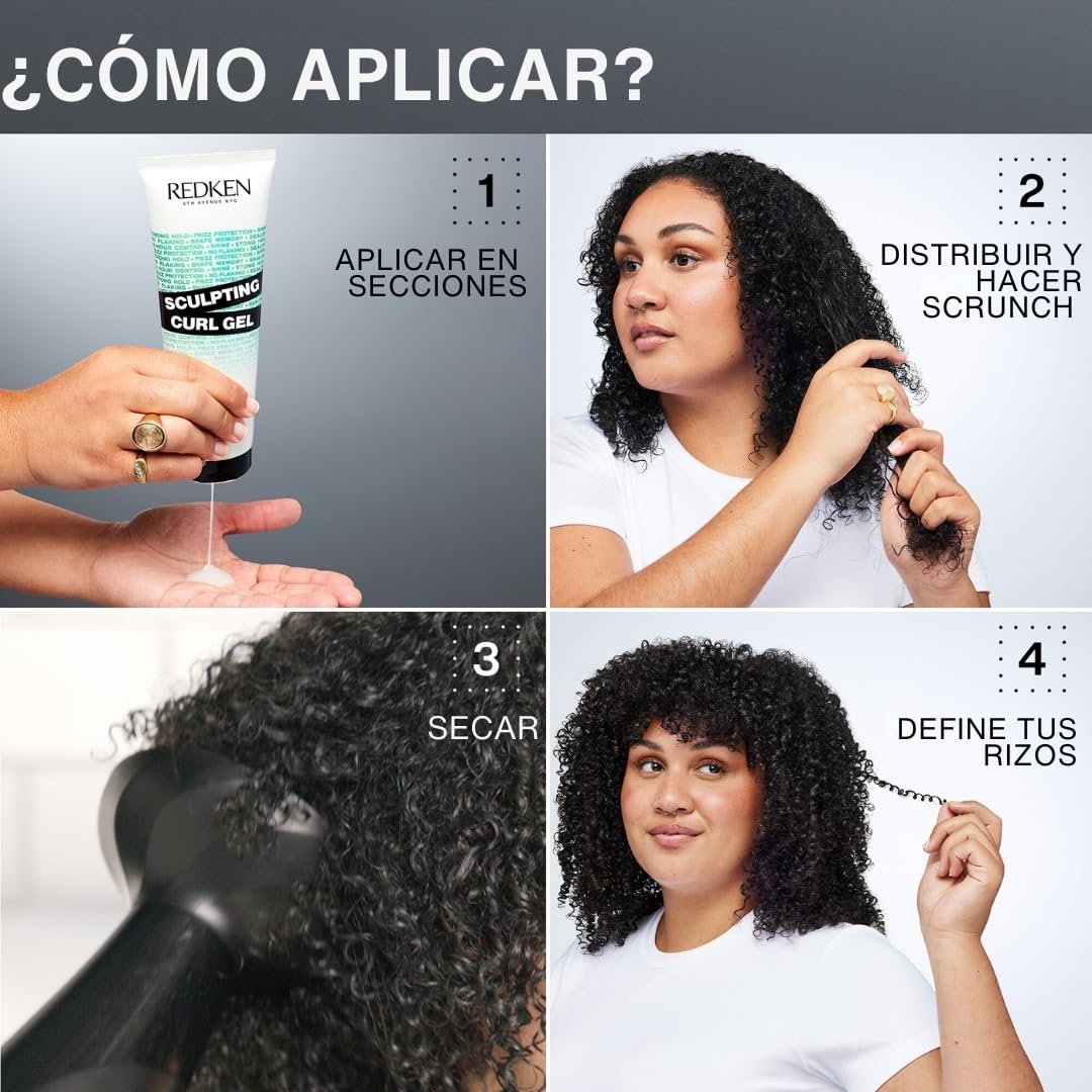 Foto 5 pulgar | Gel para Esculpir Rizos Redken 72 Horas Fijación Fuerte 150 Ml - Venta Internacional