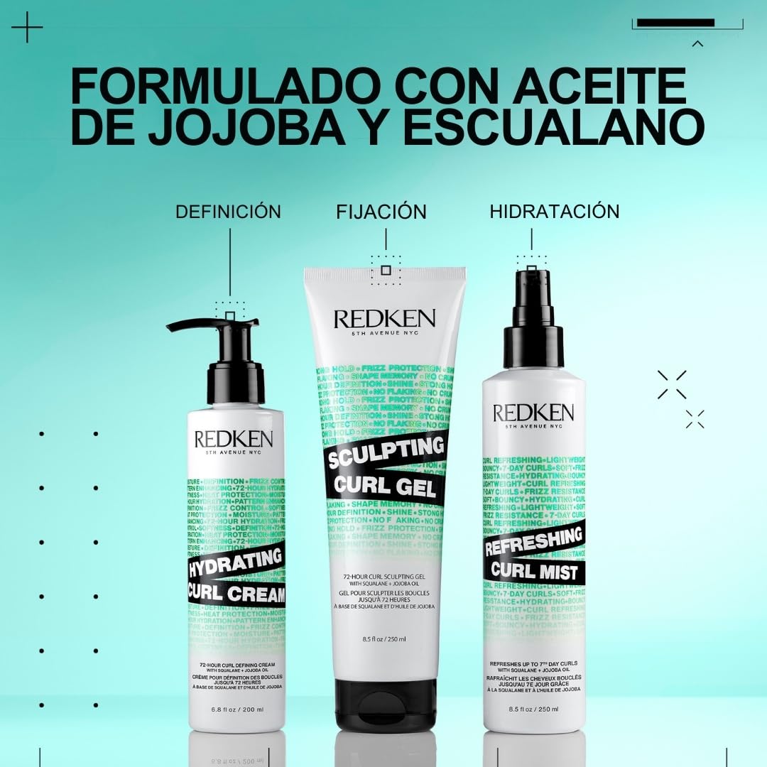 Foto 8 pulgar | Gel para Esculpir Rizos Redken 72 Horas Fijación Fuerte 150 Ml - Venta Internacional