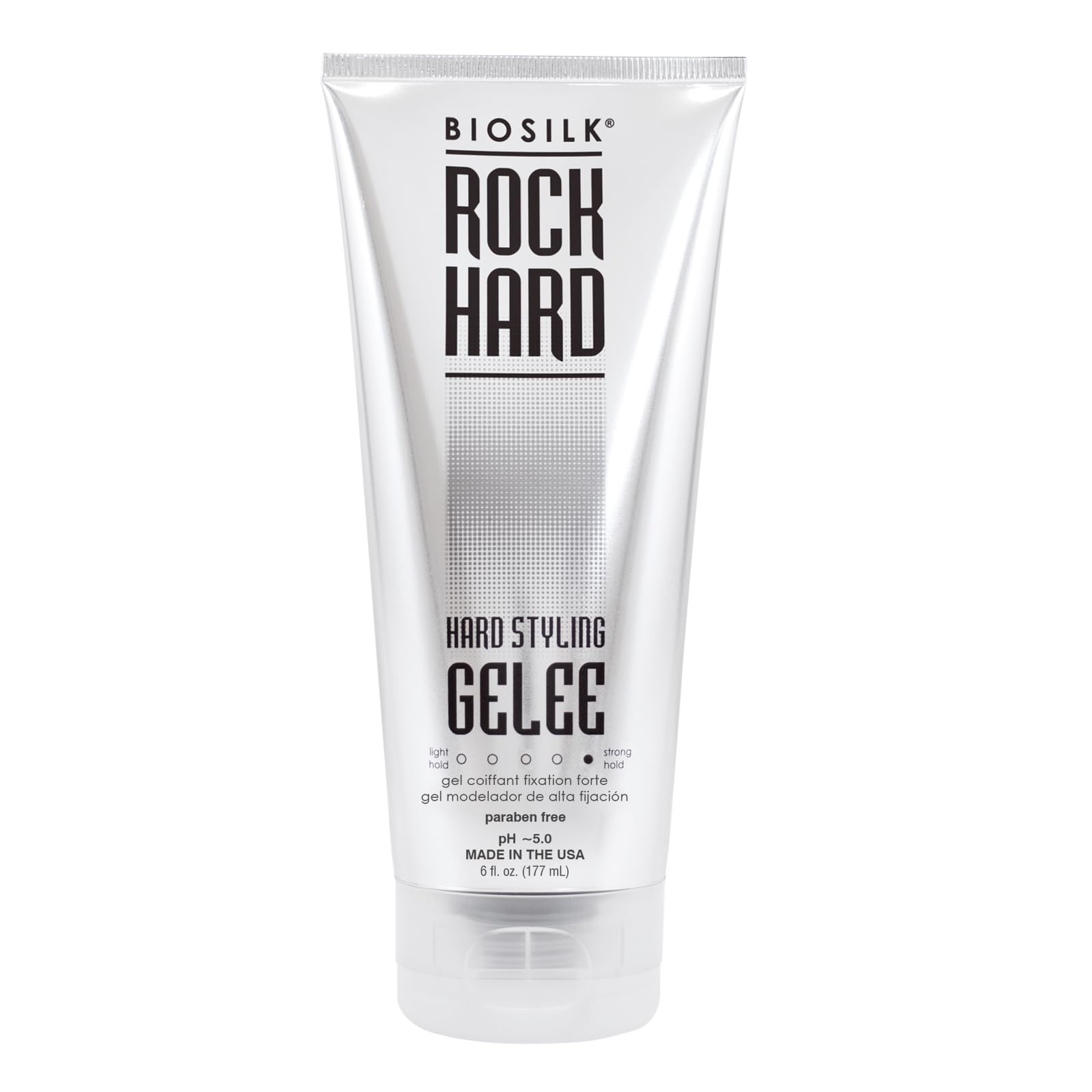 Gel de Peinado Biosilk Rock Hard 177 Ml de Fijación Media - Venta Internacional