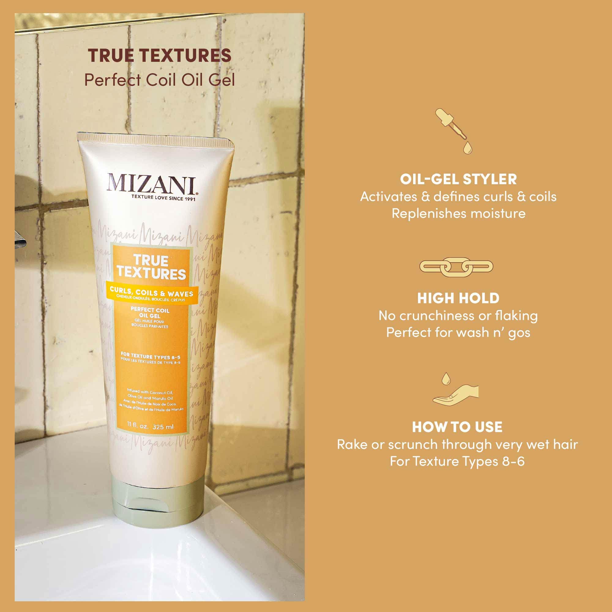 Foto 4 pulgar | Gel de Aceite Mizani True Textures Perfect Coil 325 ml para Cabello Rizado - Venta Internacional