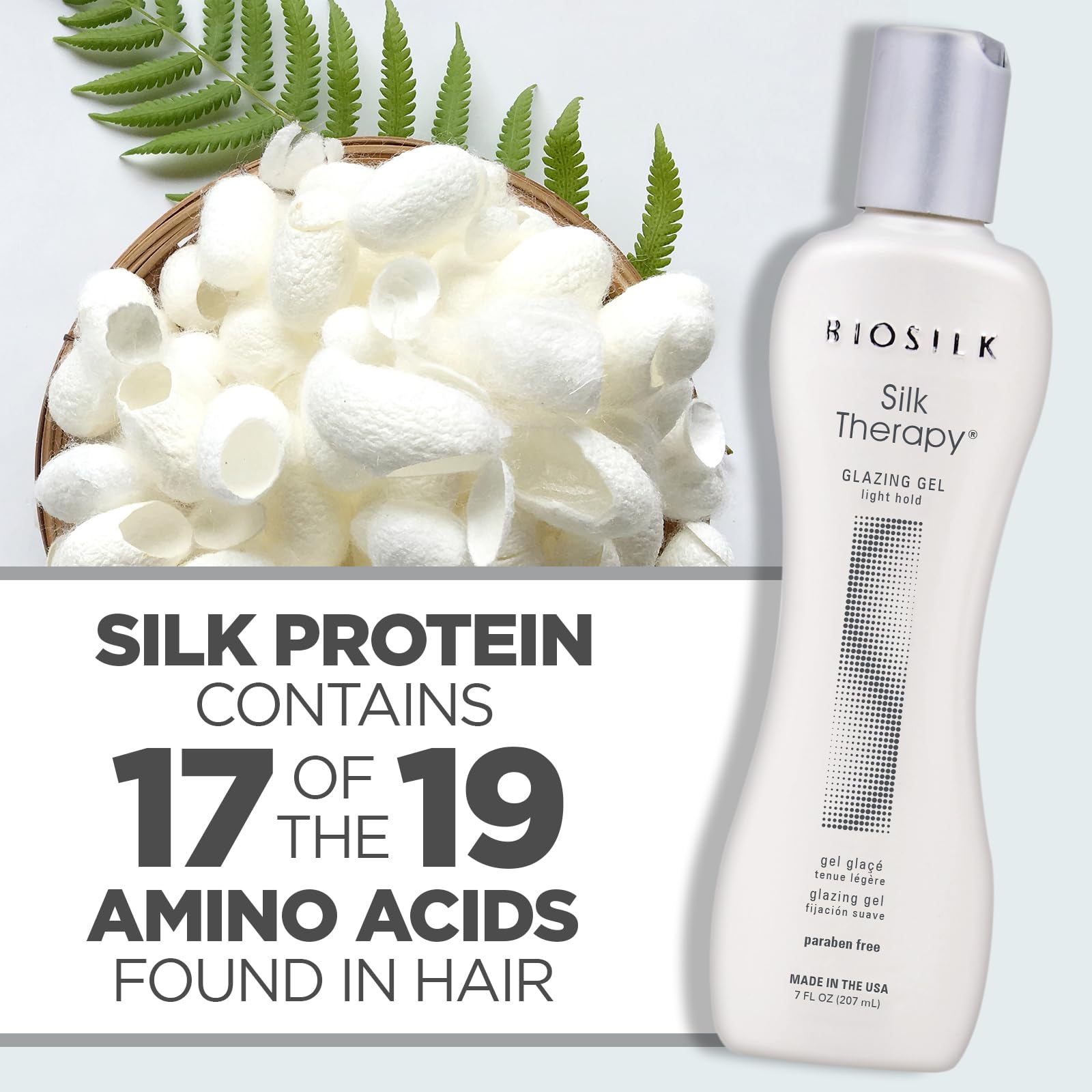 Foto 7 pulgar | Gel De Peinado Biosilk Silk Therapy Glazing 200 Ml Light-hold - Venta Internacional.