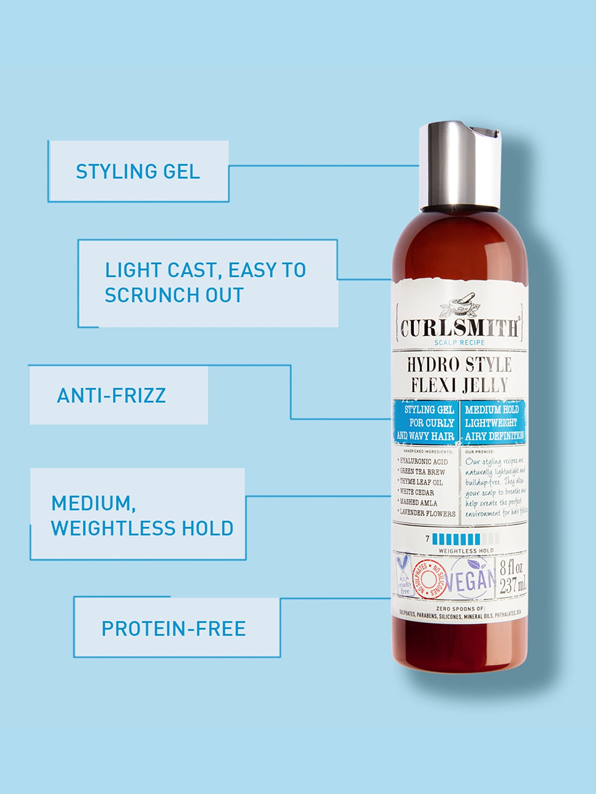 Foto 4 pulgar | Gel Curlsmith Hydro Style Flexi-Jelly Vegano para Cabello Ondulado 473 ml - Venta Internacional