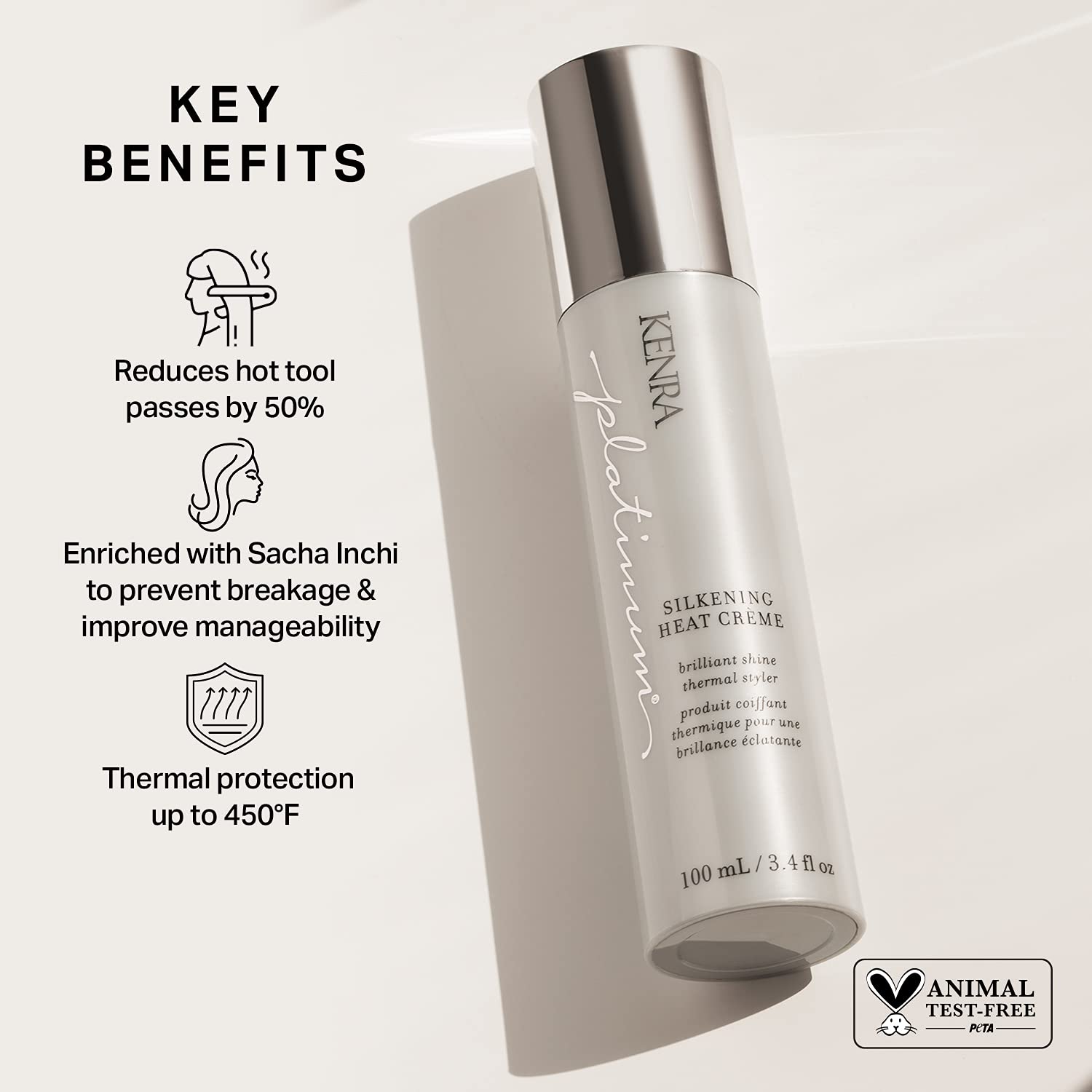Foto 5 pulgar | Protector Térmico Kenra Platinum Silkening Heat Creme 100 Ml - Venta Internacional.