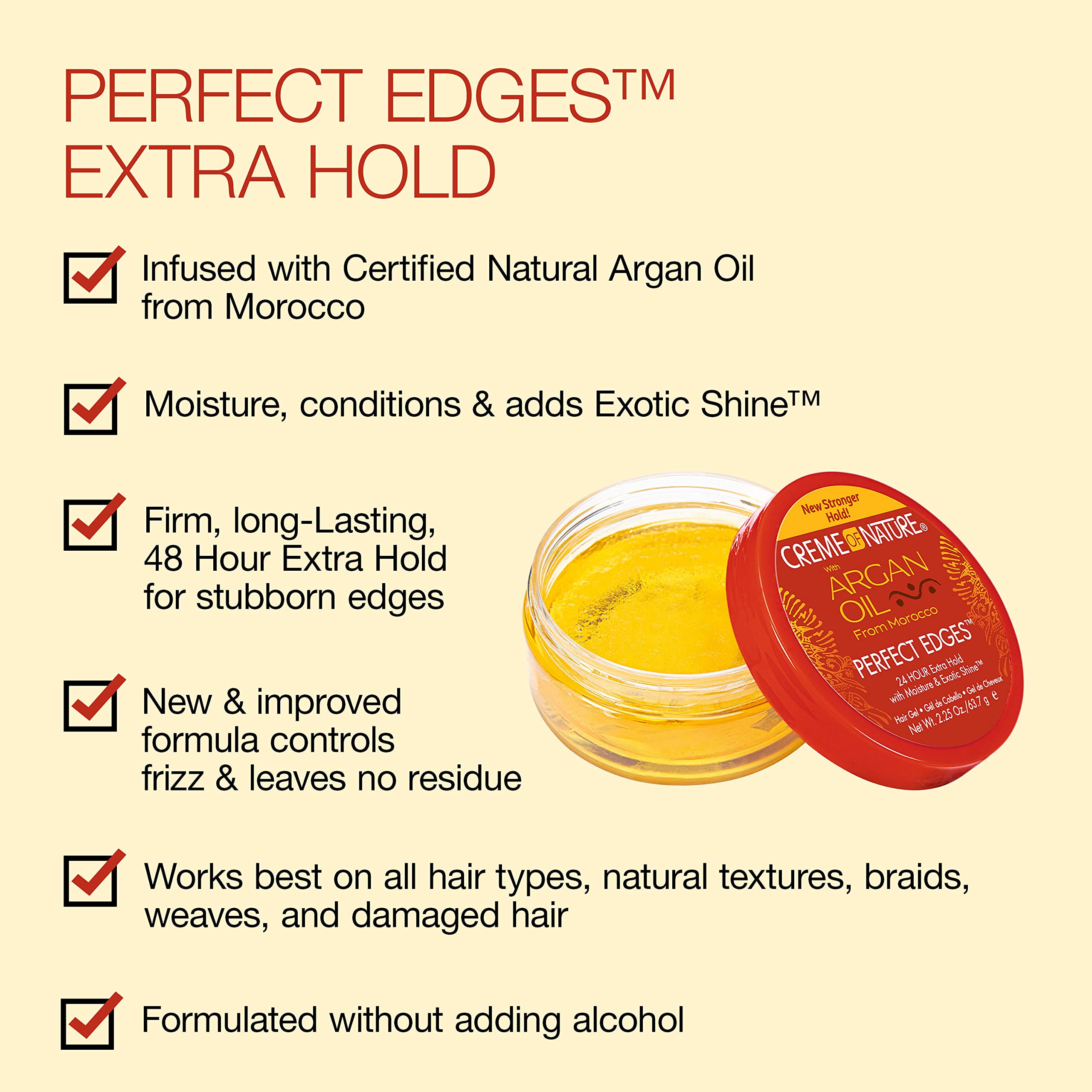 Foto 3 pulgar | Gel Para El Cabello Creme Of Nature Perfect Edges Con Aceite De Argán, 65 Ml, 2 - Venta Internacional.