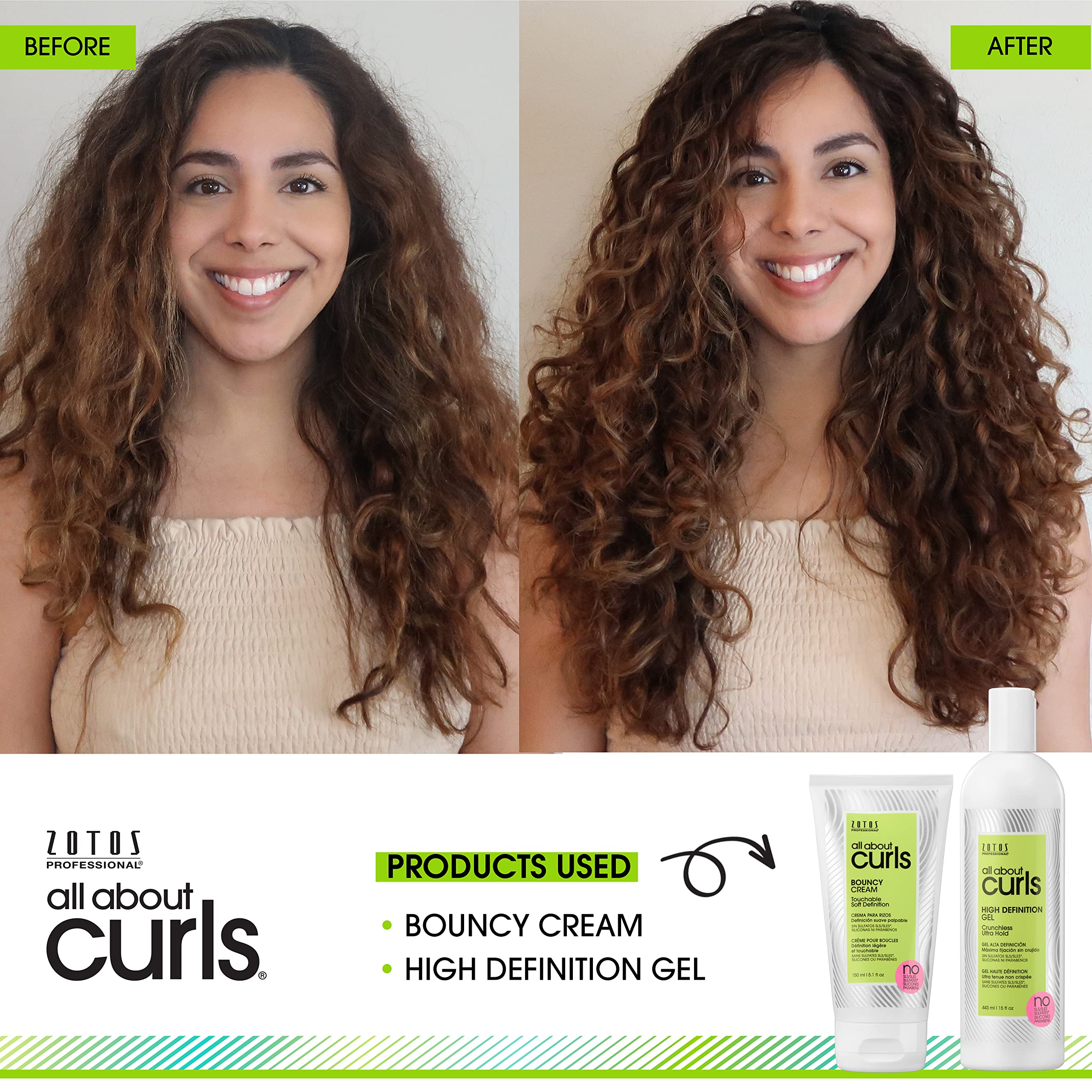 Foto 3 pulgar | Crema De Peinado All About Curls Bouncy, Vegana, Sin Sulfatos, 300 Ml - Venta Internacional.