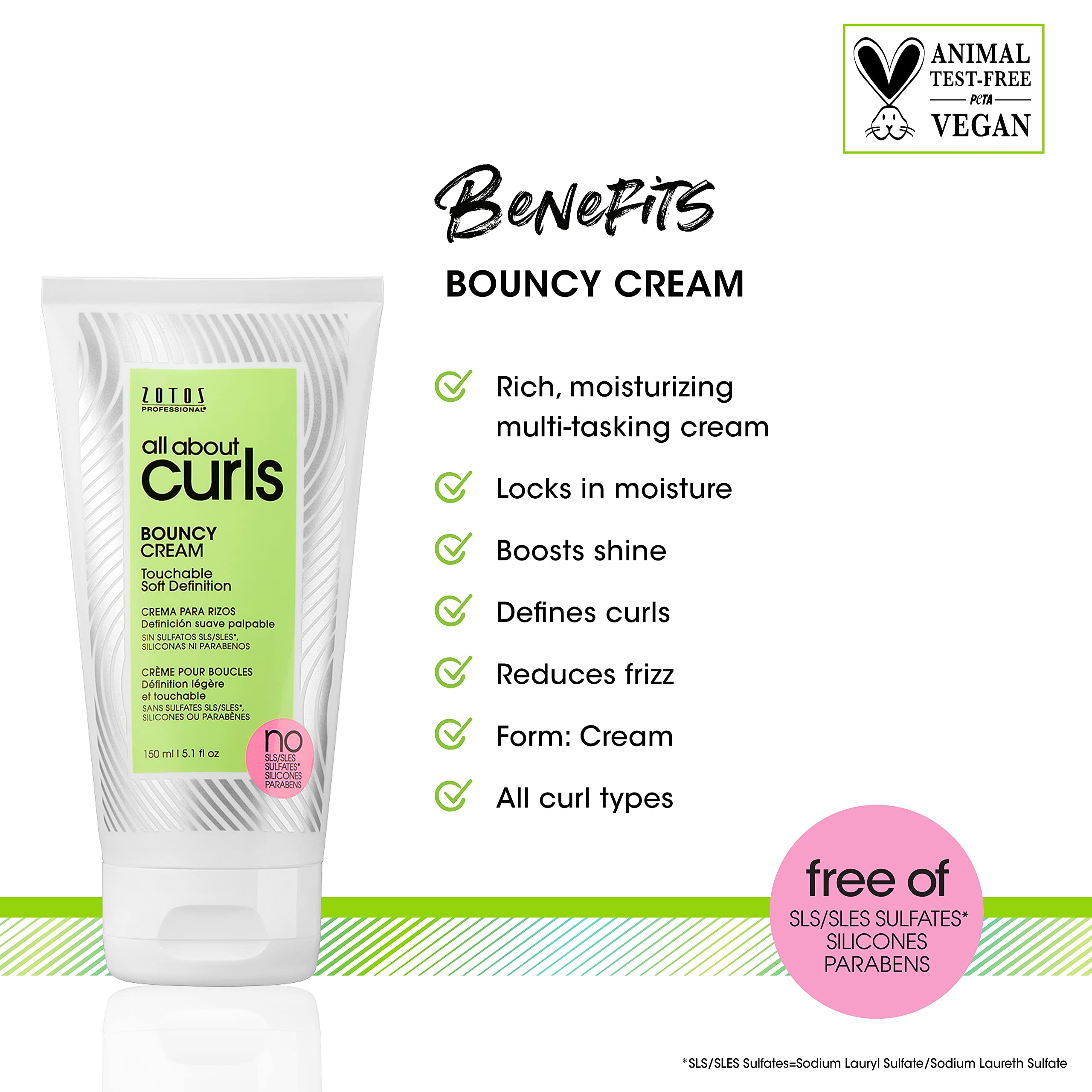Foto 4 pulgar | Crema De Peinado All About Curls Bouncy, Vegana, Sin Sulfatos, 300 Ml - Venta Internacional.