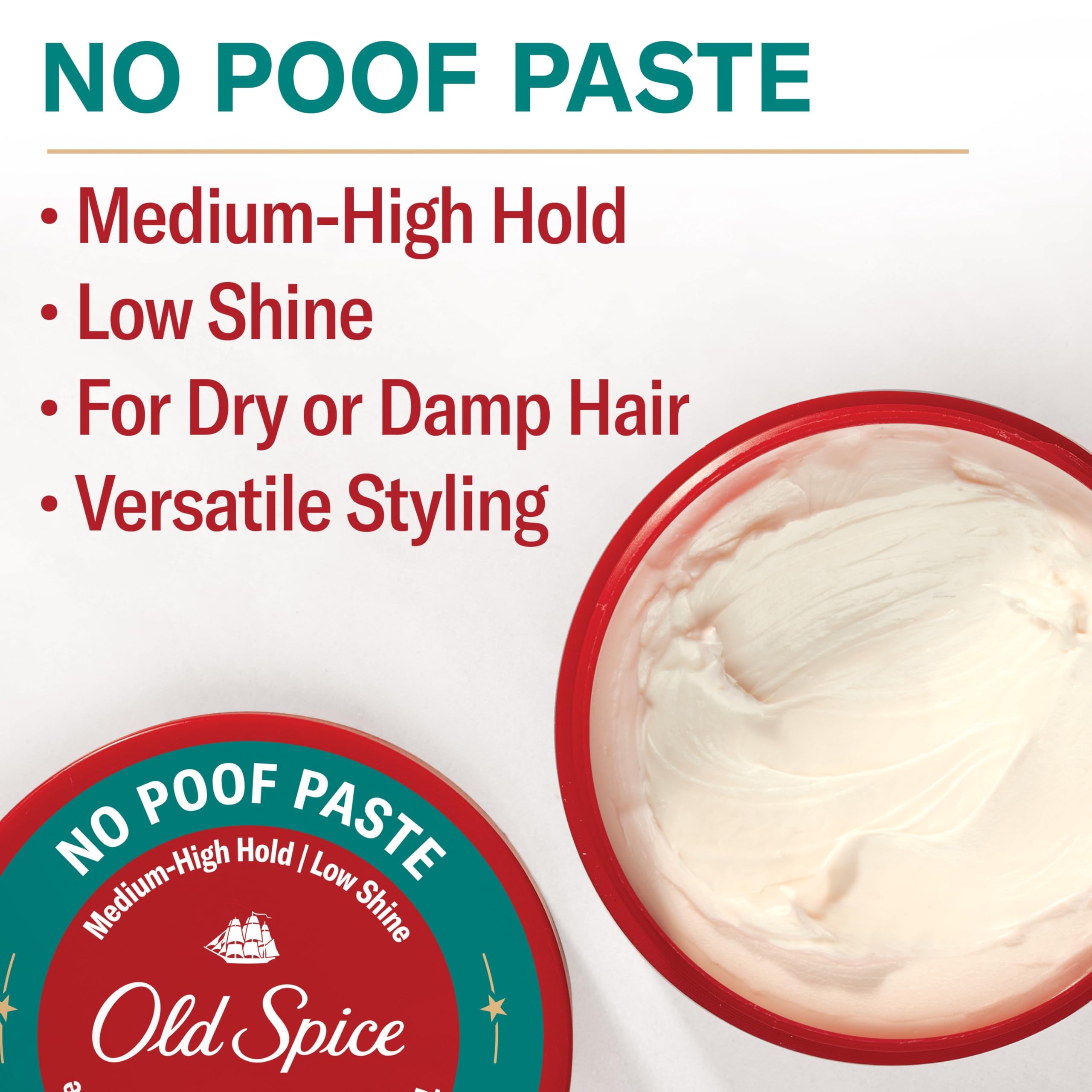 Foto 4 pulgar | Pasta Para Peinar Old Spice No-poof, De Fijación Media-alta, 65 Ml - Venta Internacional.